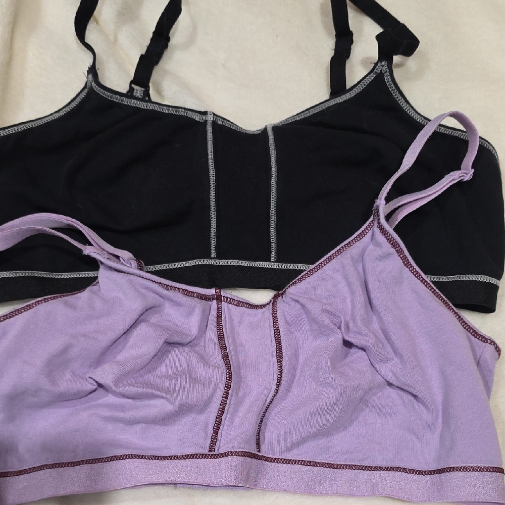 La SENZA Black and Lavender Bra Set